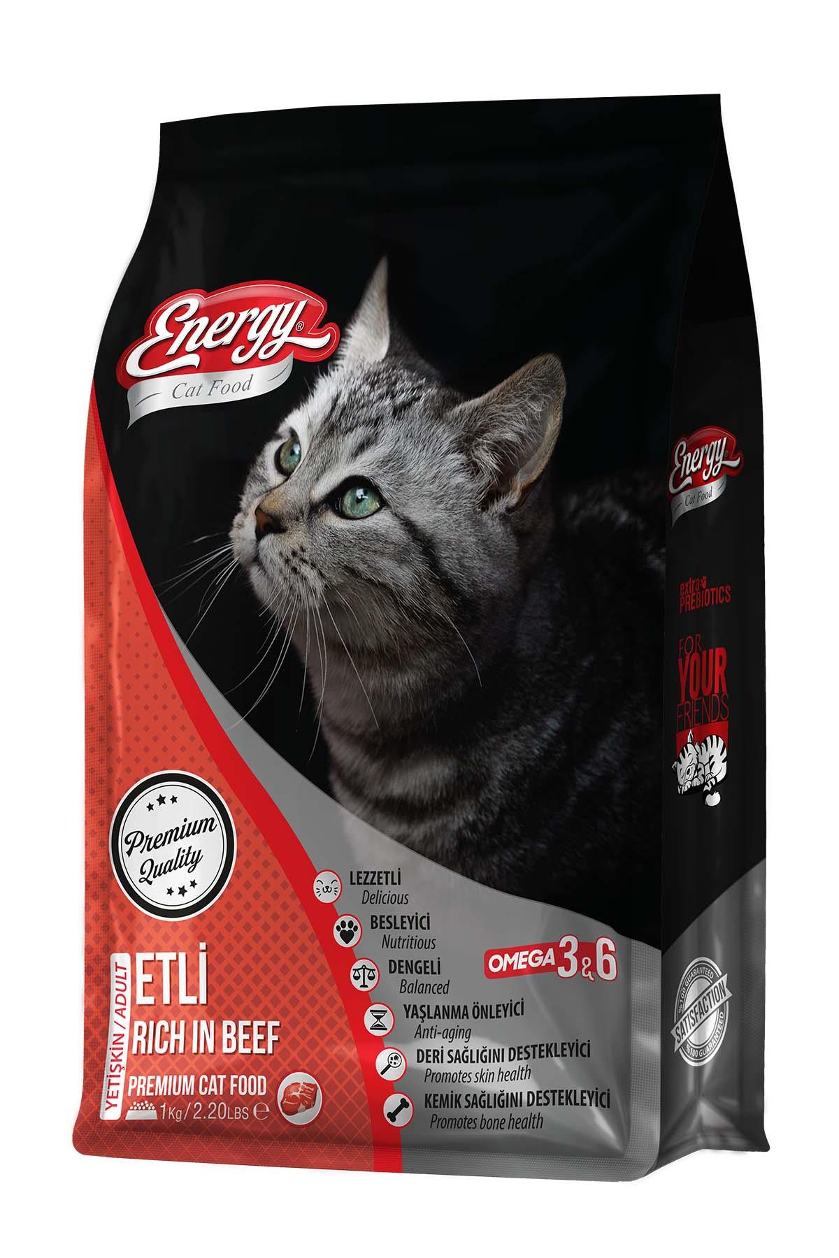 ENERGY SIĞIR ETLİ YETİŞKİN KEDİ MAMASI 1 KG 4 ADET