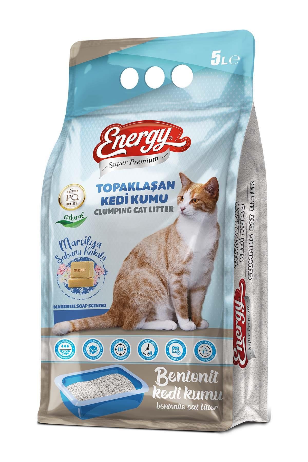 Super Premıum Energy Bentonit Kedi Kumu Sabun Kokulu 5 Lt