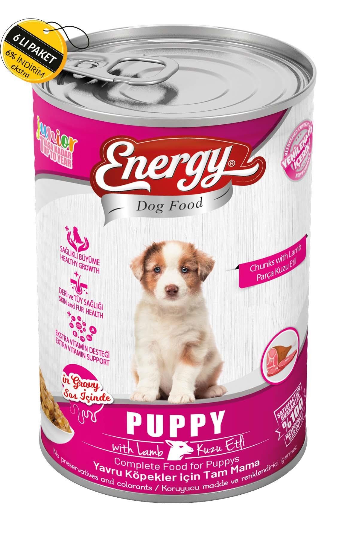 Energy Kuzu Etli Yavru Islak Köpek Maması 400 G Özel Koli (6 Adet)