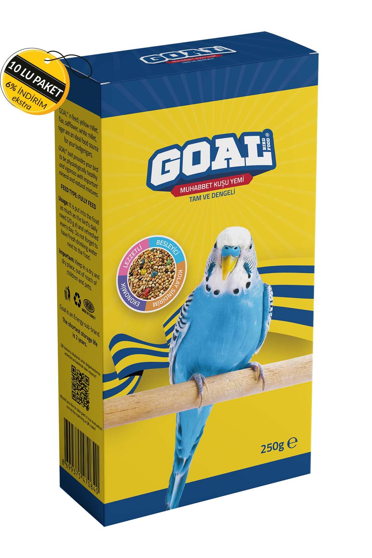 Goal Muhabbet Kuşu Yemi/Fb 250 G Özel Koli (10 Adet)