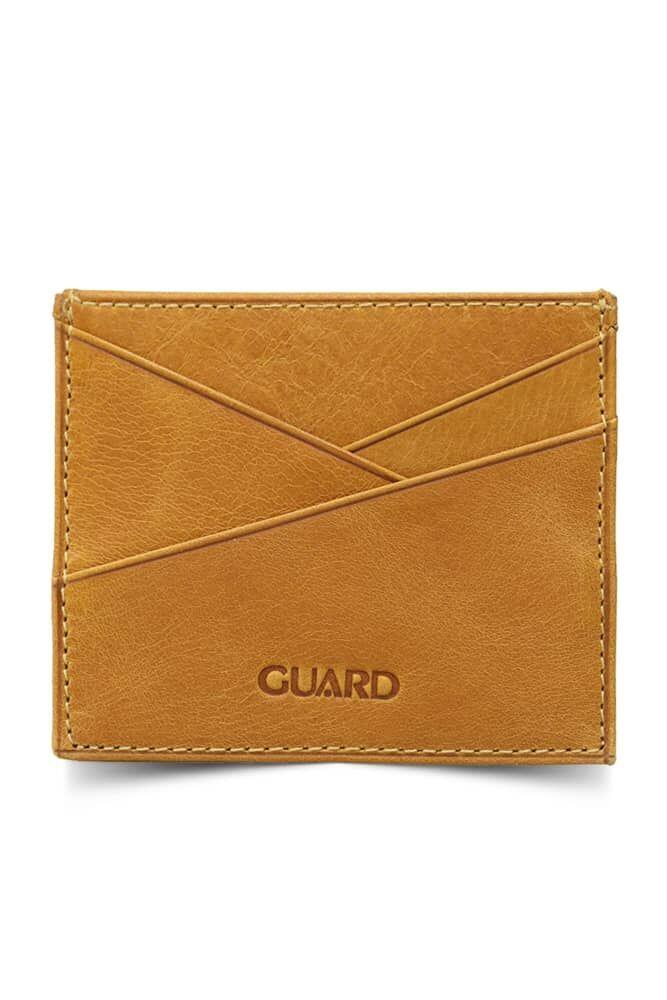 Guard Antik Sarı Deri Kartlık