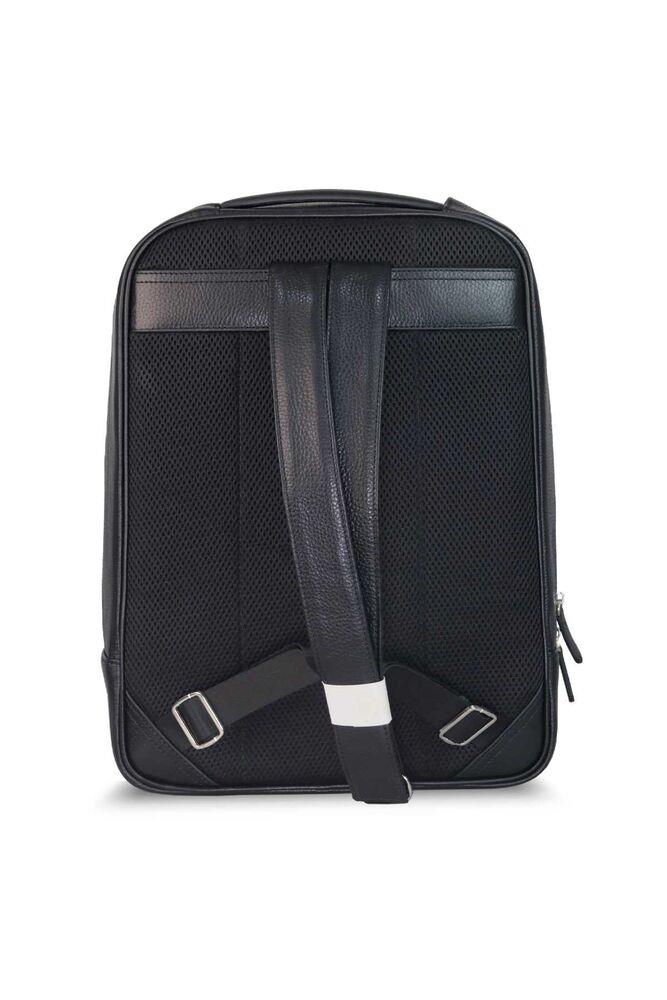 Guard Laptop Girişli Siyah Deri Sırt Çantası
