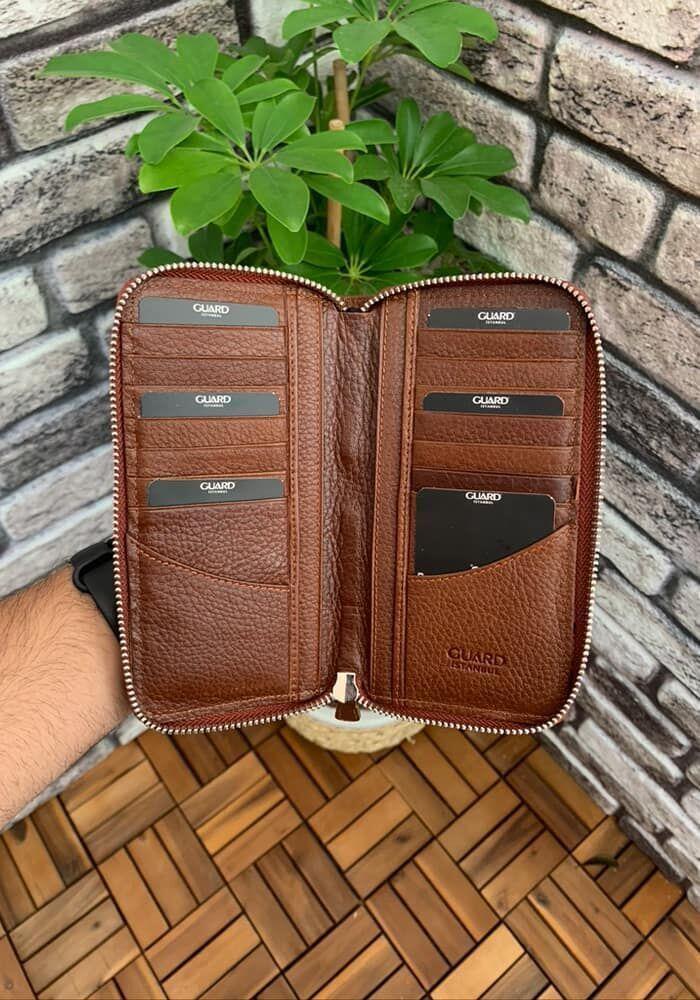 Guard Mat Taba Fermuarlı Portföy Cüzdan