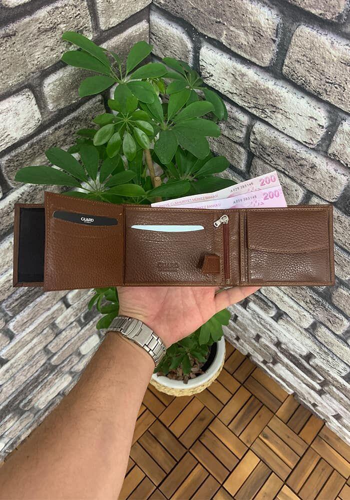 Guard Taba Bozuk Para Bölmeli Deri Erkek Cüzdanı
