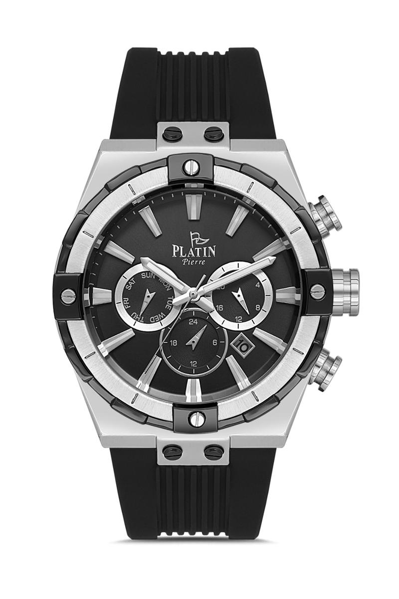 HDS-PL-1065GD-J2 Silikon Kordon Fonksiyonları Aktif Erkek Kol Saati 
