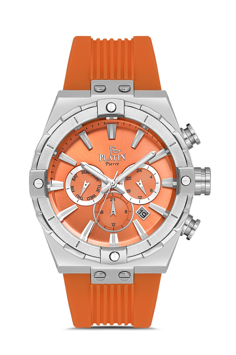 HDS-PL-1065GD-AD11 Silikon Kordon Fonksiyonları Aktif Erkek Kol Saati 