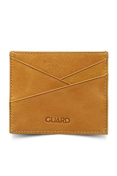Guard Antik Sarı Deri Kartlık