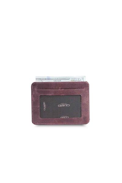 Guard Dikey Crazy Bordo Deri Kartlık