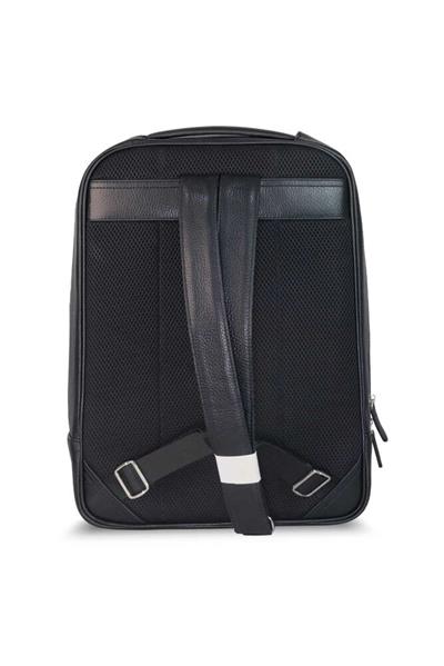 Guard Laptop Girişli Siyah Deri Sırt Çantası