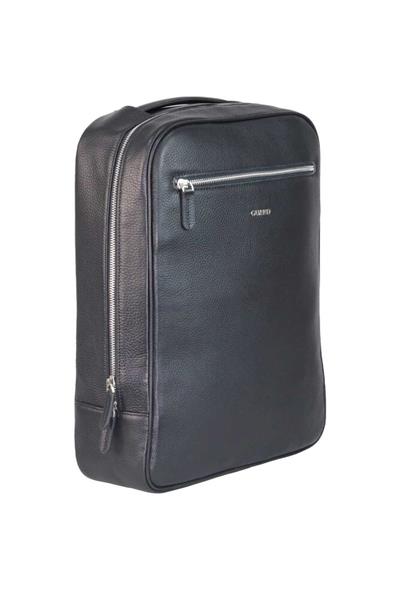 Guard Laptop Girişli Siyah Deri Sırt Çantası