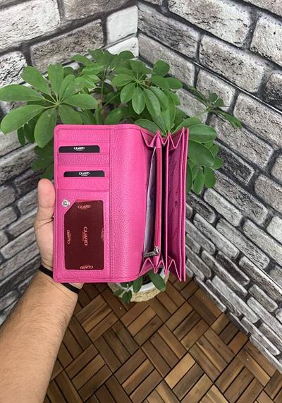 Guard Pembe Deri Fermuarlı Bayan Cüzdanı