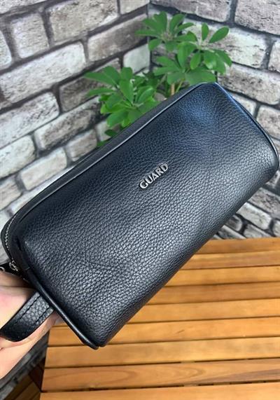 Guard Siyah  Unisex Deri El Çantası