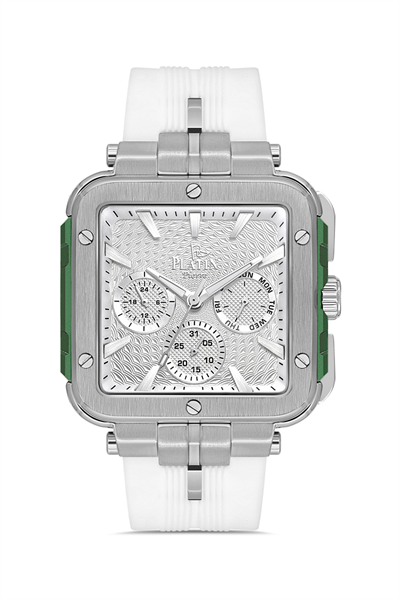 HDS-PL-1044GD-A1 Silikon Kordon Fonksiyonları Aktif Kare Erkek Kol Saati 