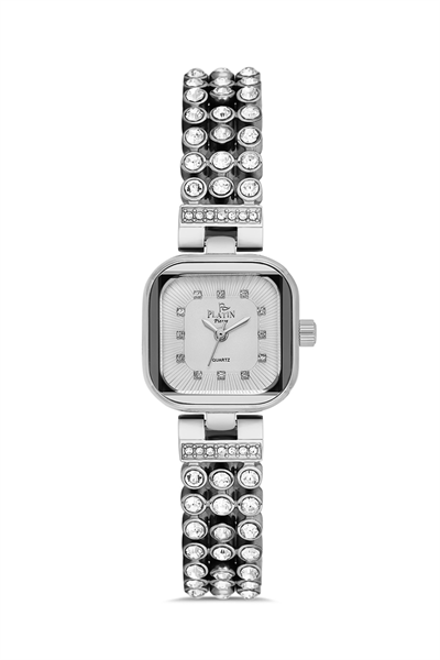 HDS-PL-1178LA-A1 Taşlı Minimal Kare Kadın Kol Saati