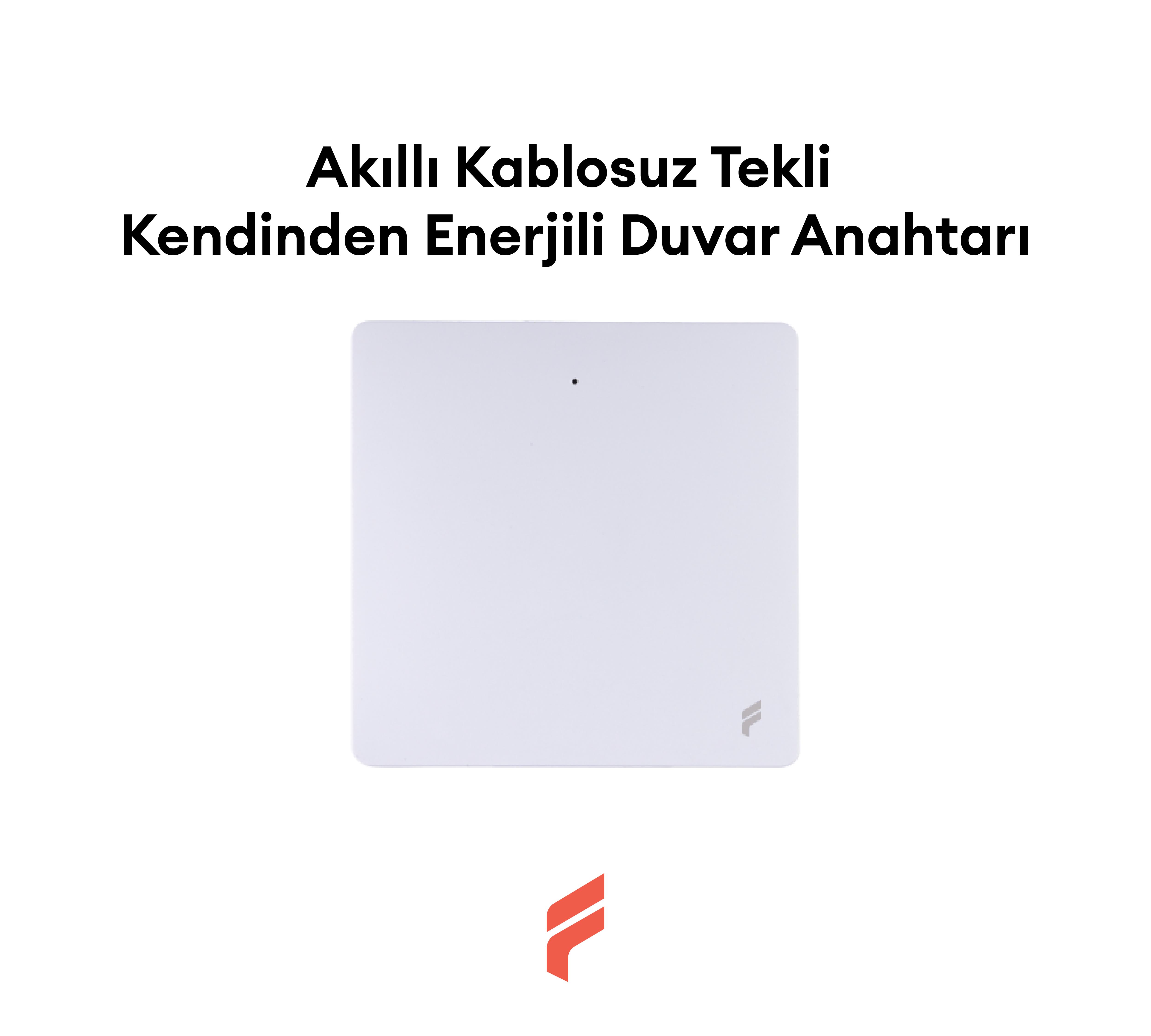 Akıllı Kablosuz Tekli Kendinden Enerjili Duvar Anahtarı