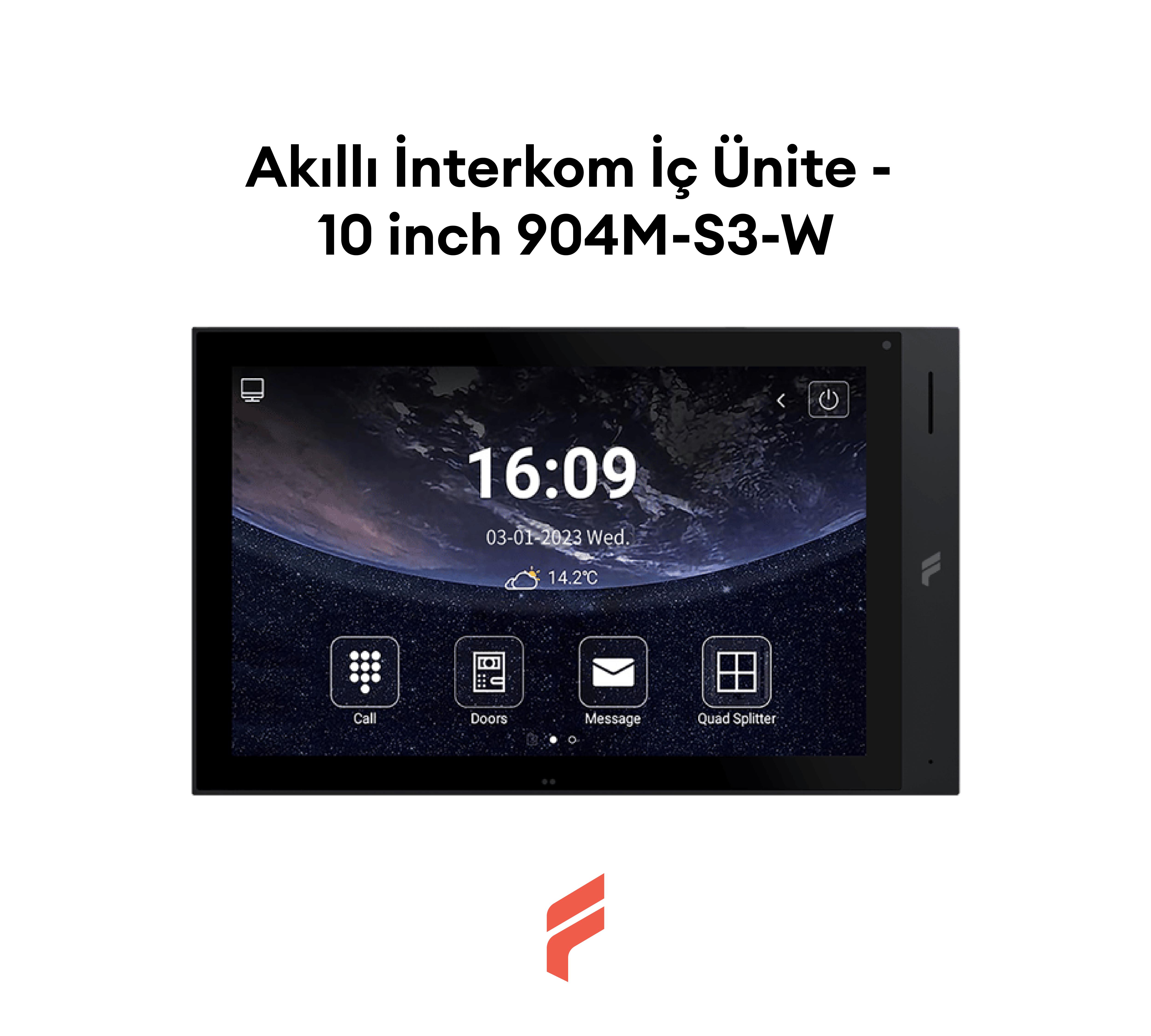 Akıllı İnterkom İç Ünite - 10 inch 904M-S3-W