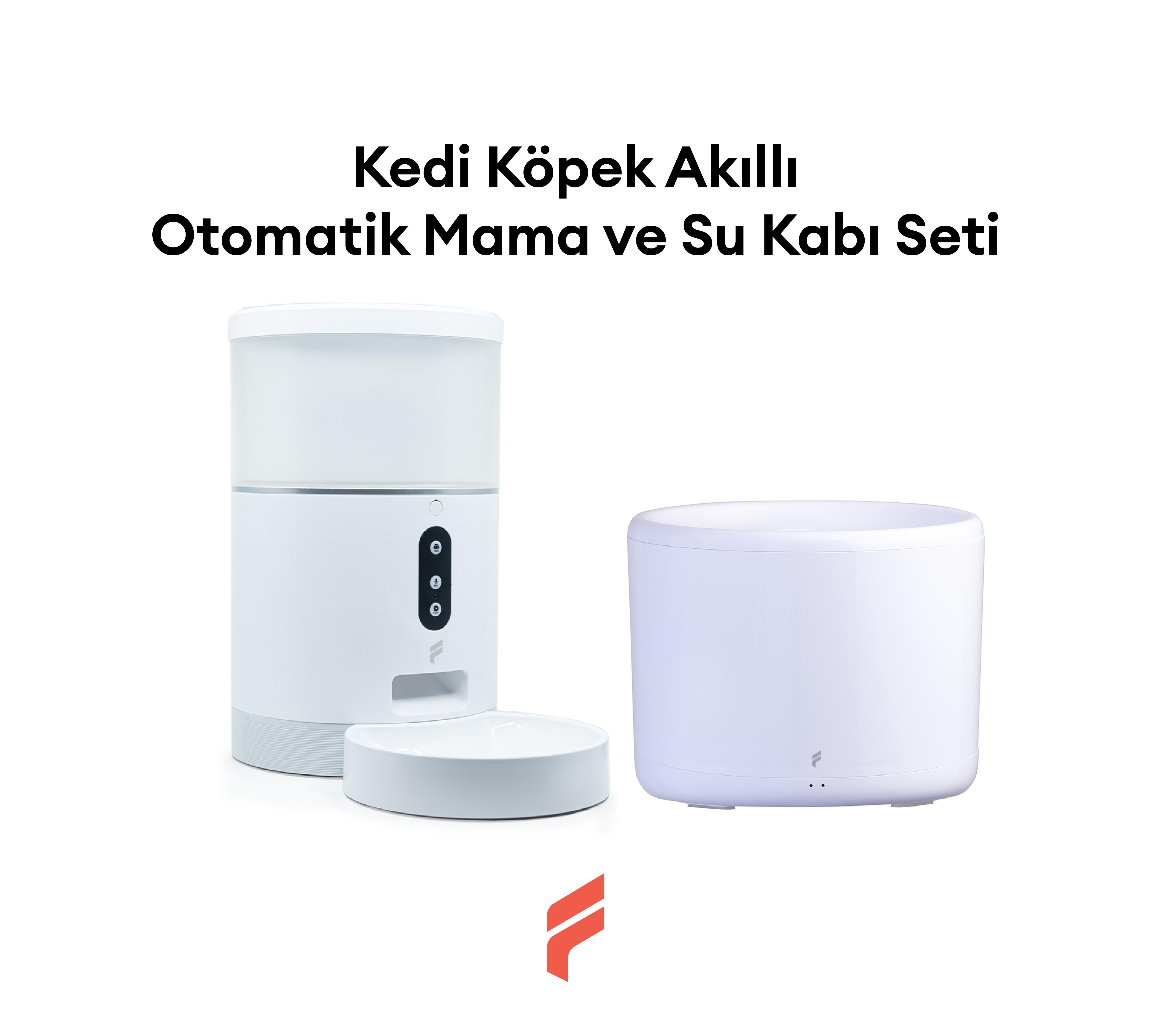 EFSANE KASIM ÜRÜNÜ Kedi Köpek Akıllı Otomatik Mama ve Su Kabı Seti