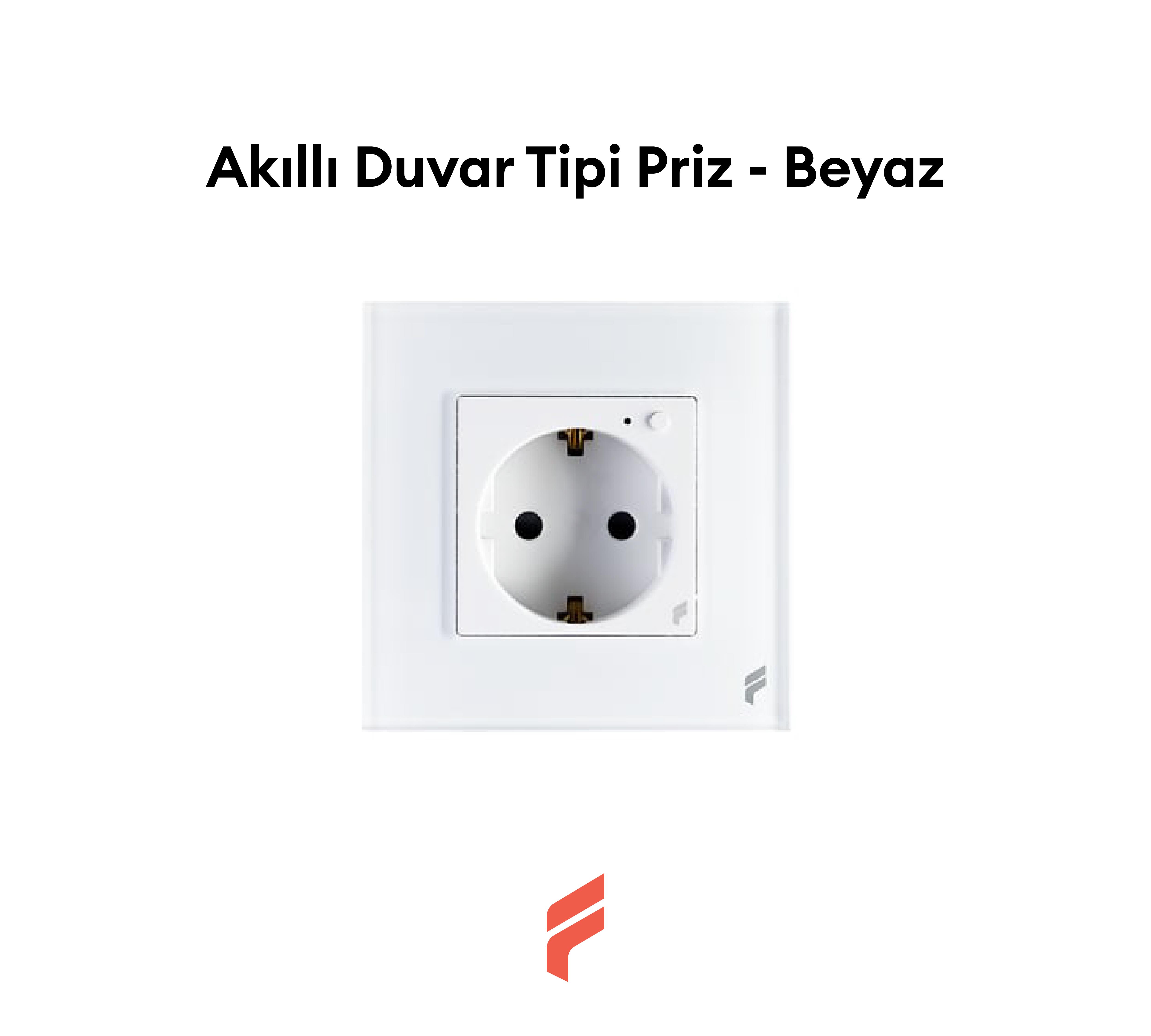 Akıllı Duvar Tipi Priz - Beyaz