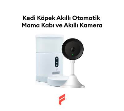 Kedi Köpek Akıllı Otomatik Mama Kabı ve Akıllı Kamera