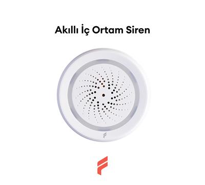 Akıllı İç Ortam Siren - Isı/Nem Ölçer, WiFi, Google Asistan, Tuya