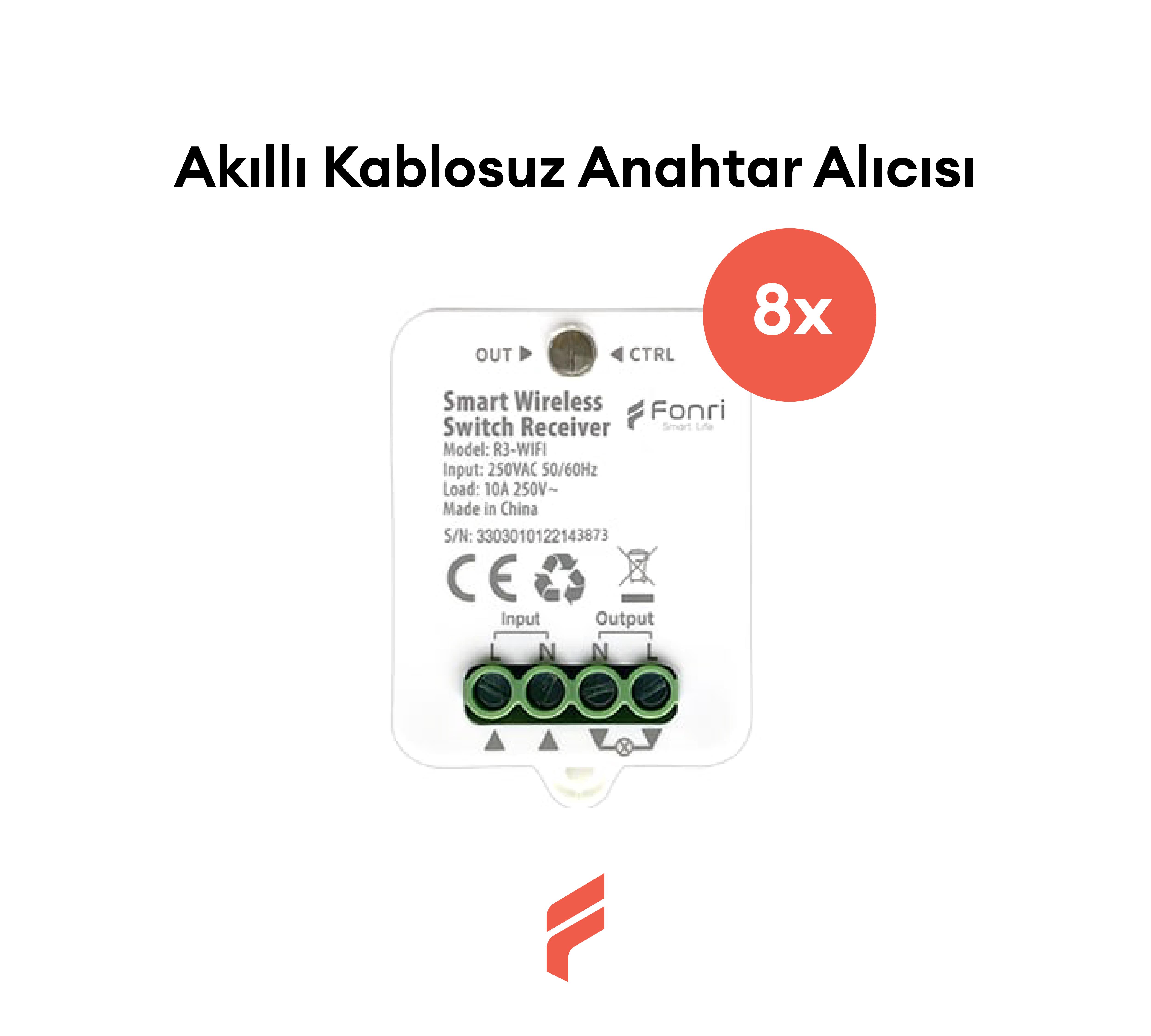Akıllı Kablosuz Anahtar Alıcısı - 8'li
