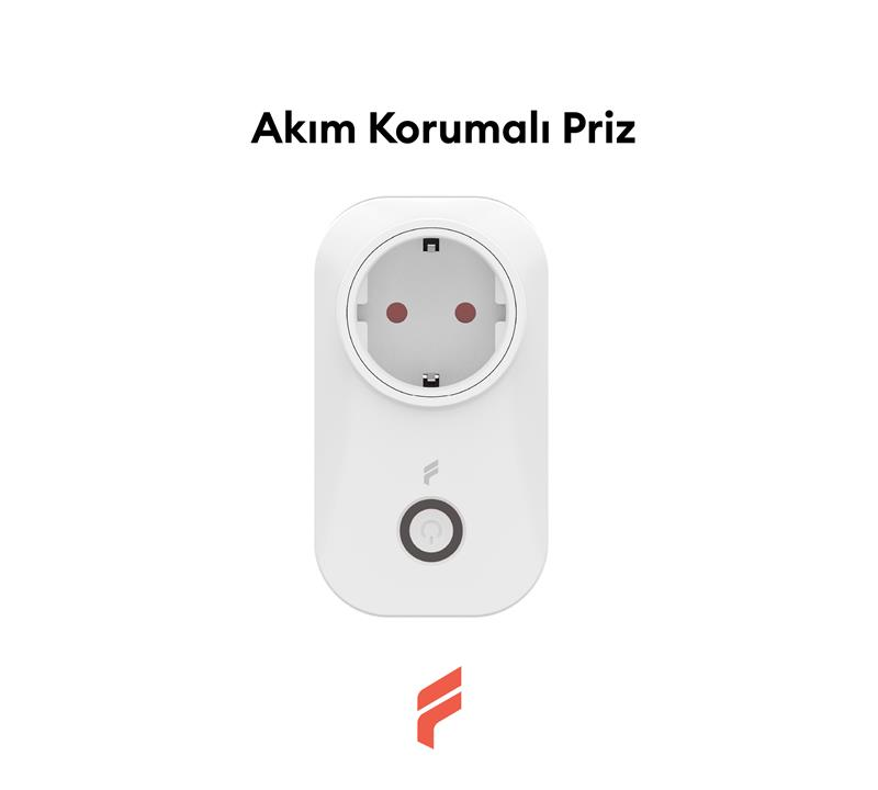 Akıllı Akım Korumalı Priz (16 AMPER), Wifi, 2 Yıl Garanti, Uzaktan Kontrol, Enerji Tüketim Takibi