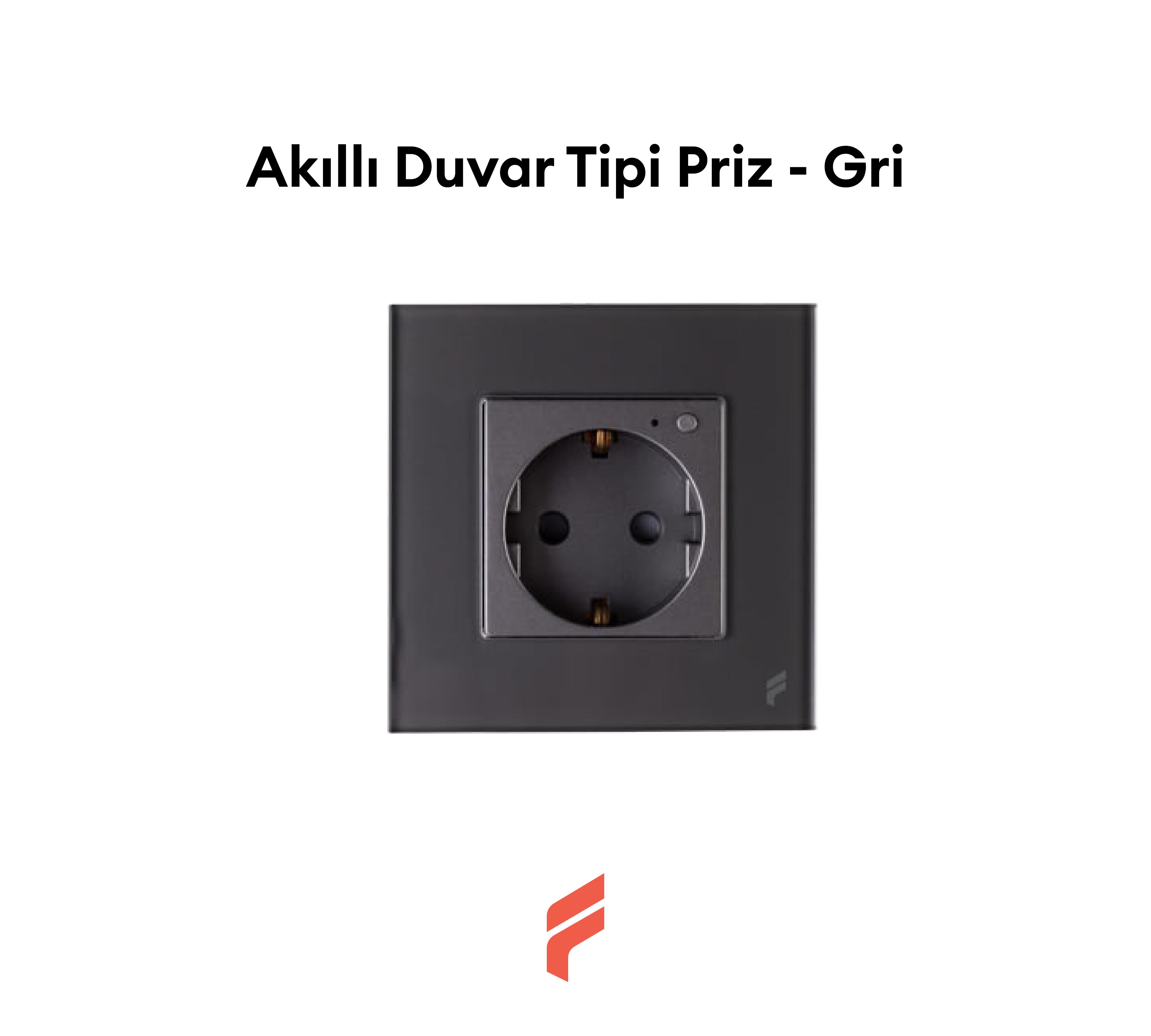 Akıllı Duvar Tipi Priz - Gri