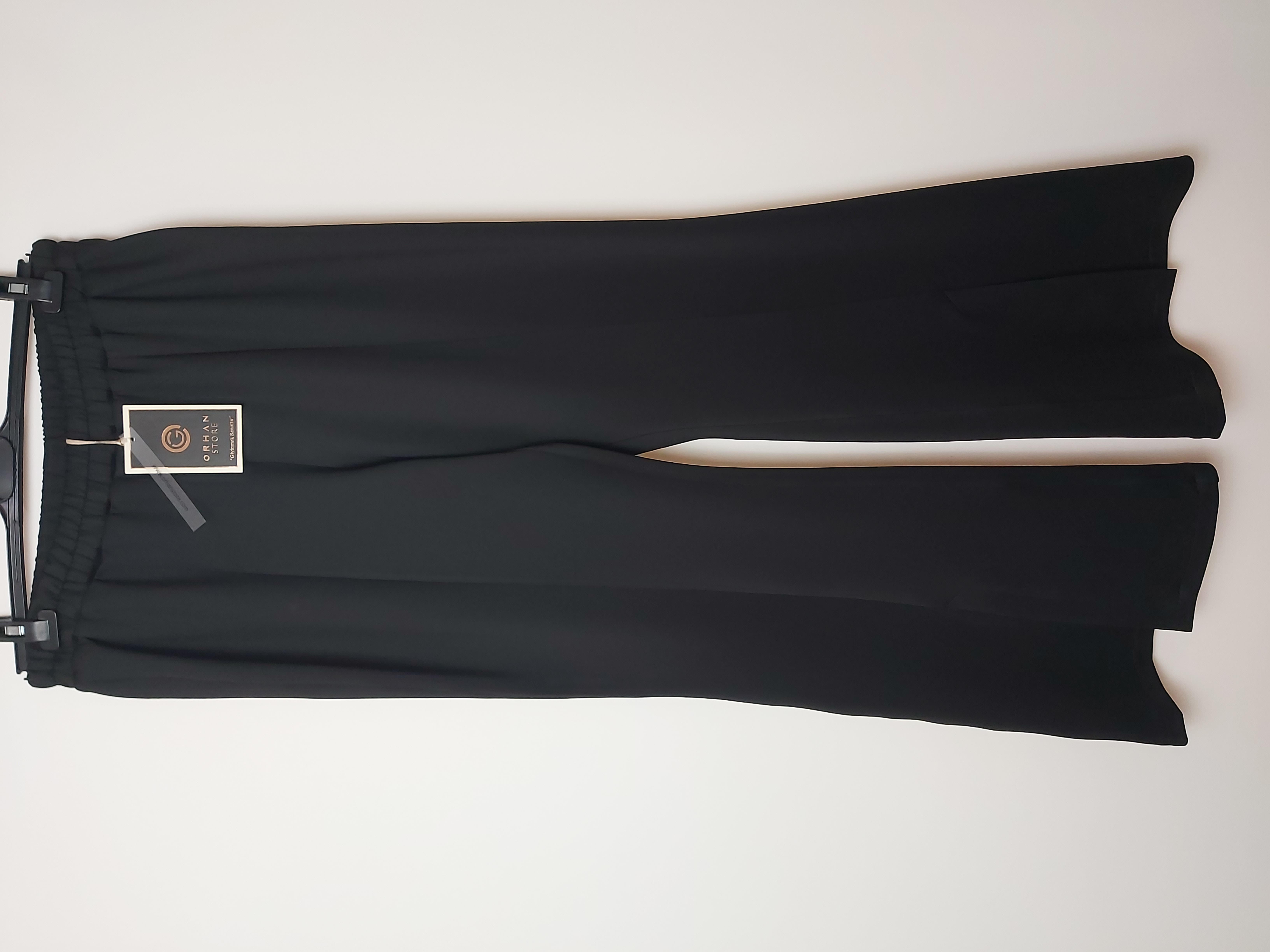 ORHAN STORE İSPANYOL PAÇA YIRTMAÇLI SCUBA PANTOLON SİYAH 1043