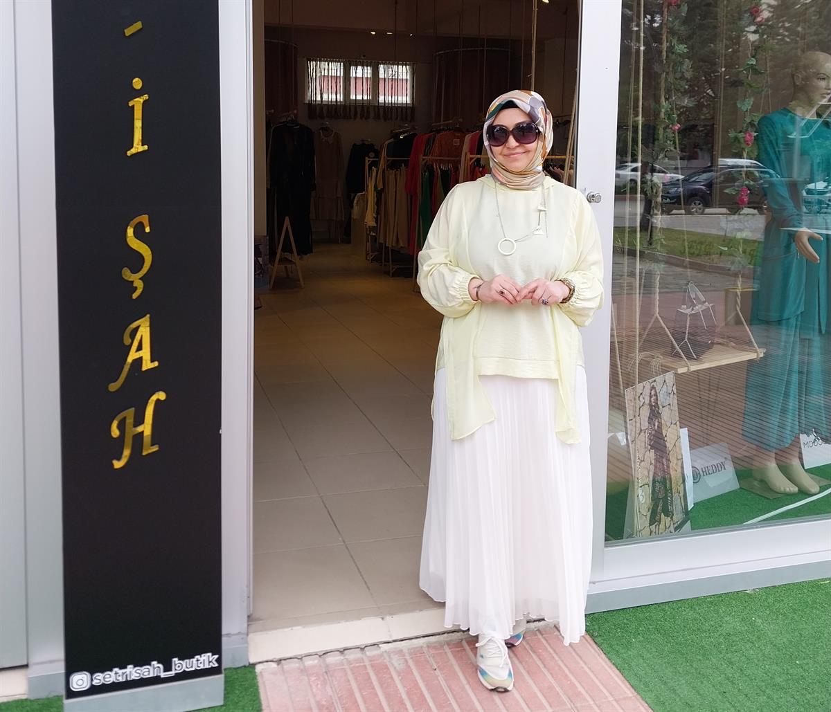 HUKKA ASİMETRİK GÖMLEK AÇIK SARI 23Y04B074