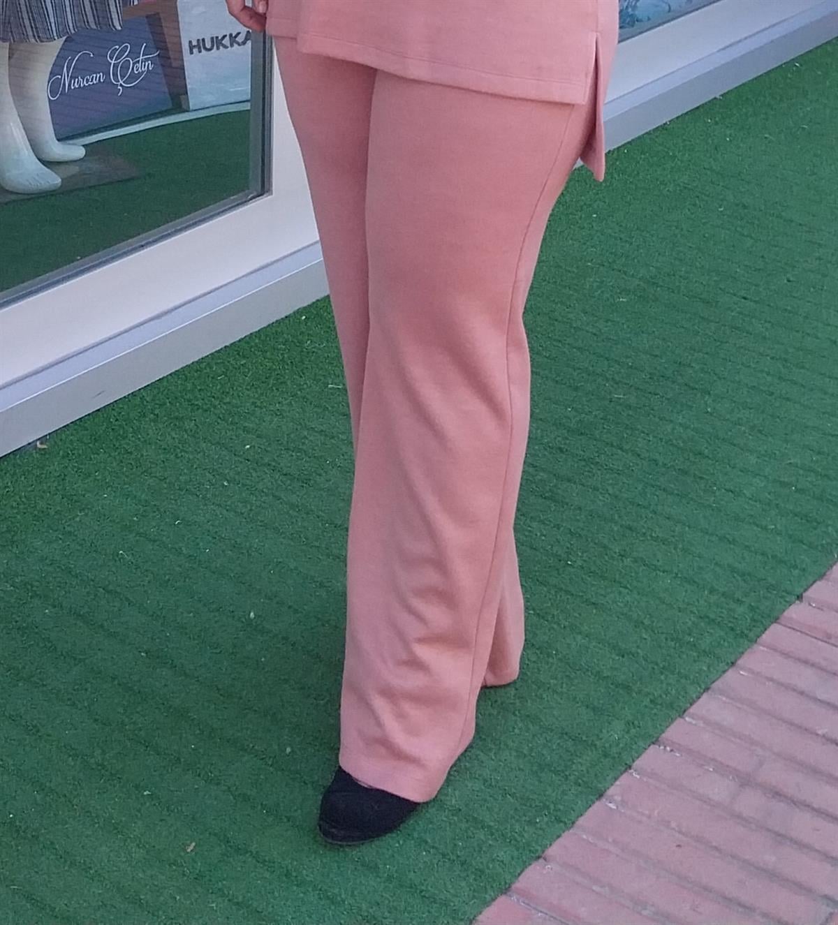 HUKKA FERMUARLI PARAŞÜT DETAYLI TRİKO PANTOLON SOMON 23HK1104