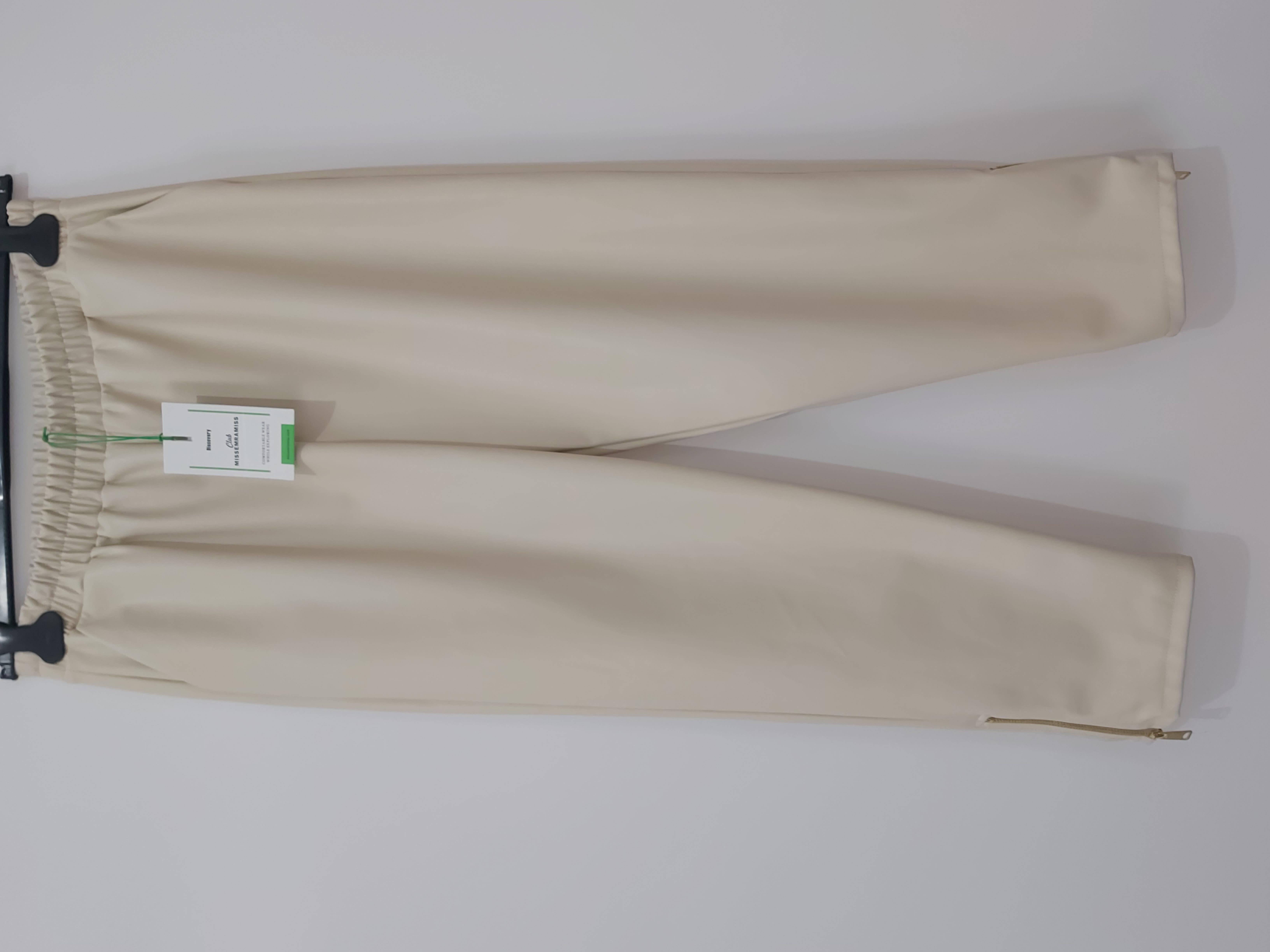 MİSSEMRAMİSS LEATHER(DERİ) FERMUAR DETAYLI PANTOLON BEJ 4156