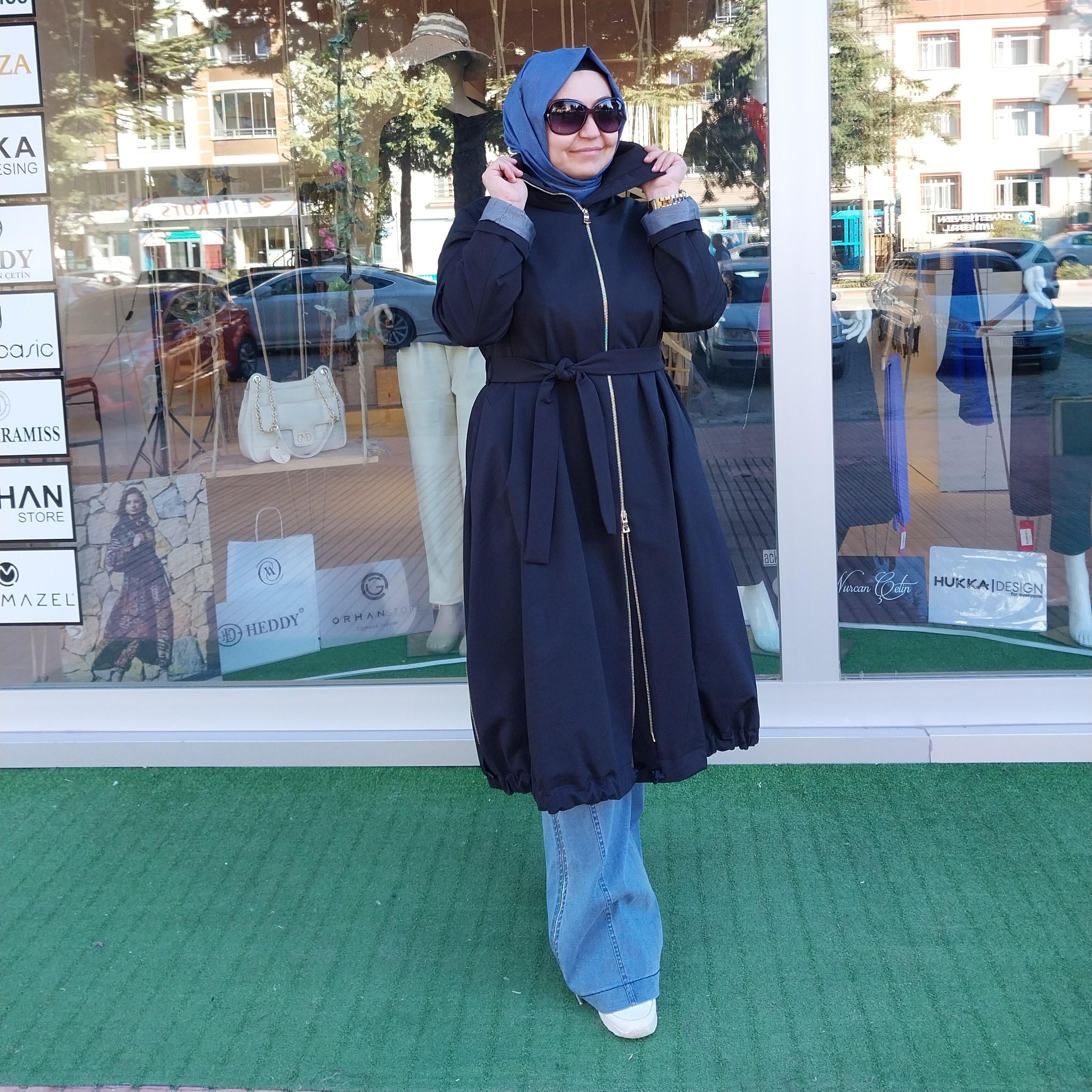 MİSSWHENCE YAN FERMUAR DETAYLI KISA PARDESÜ SİYAH 34502