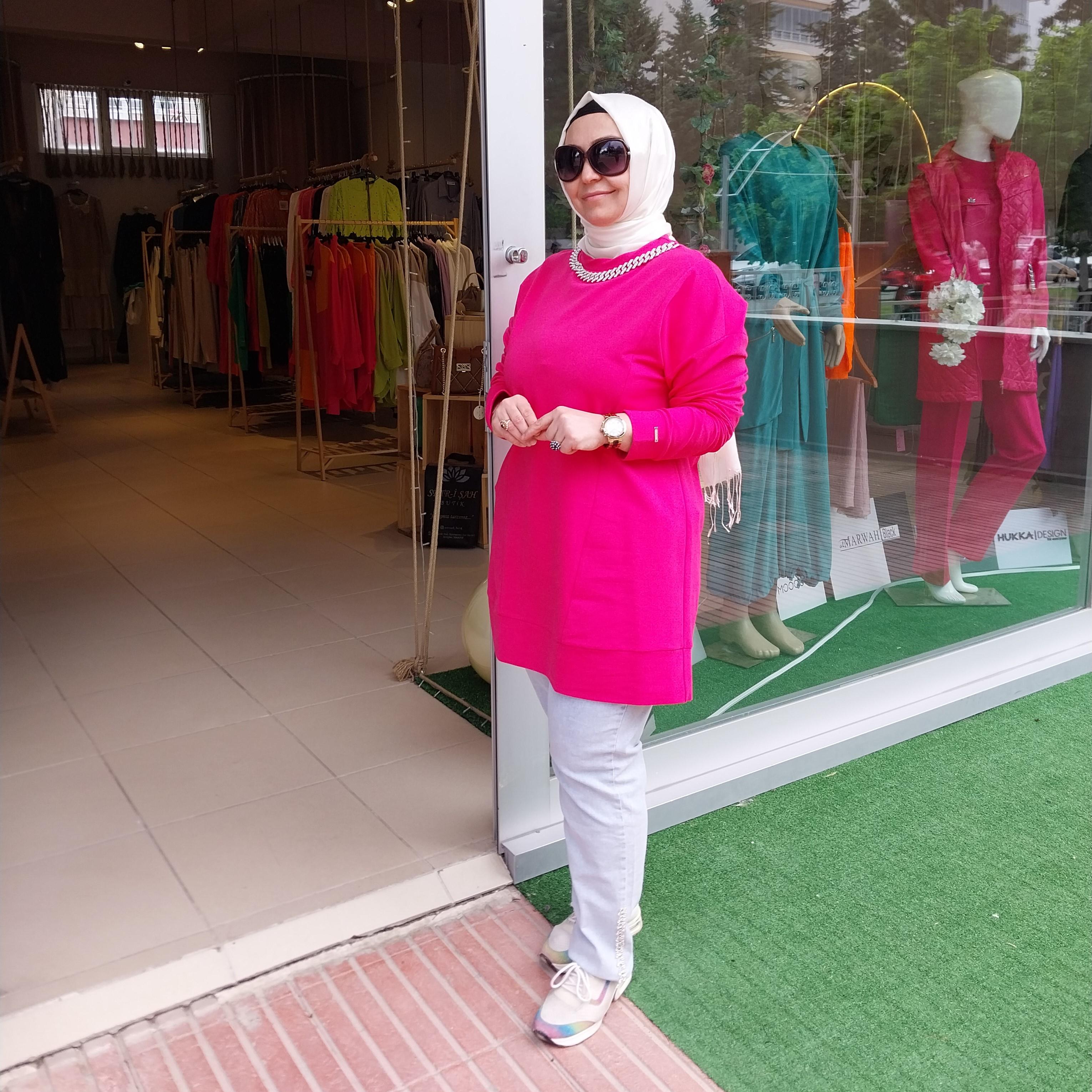 MOODBASİC YAKASI ZİNCİRLİ SWEAT SHİRT FUŞYA MB21.239 
