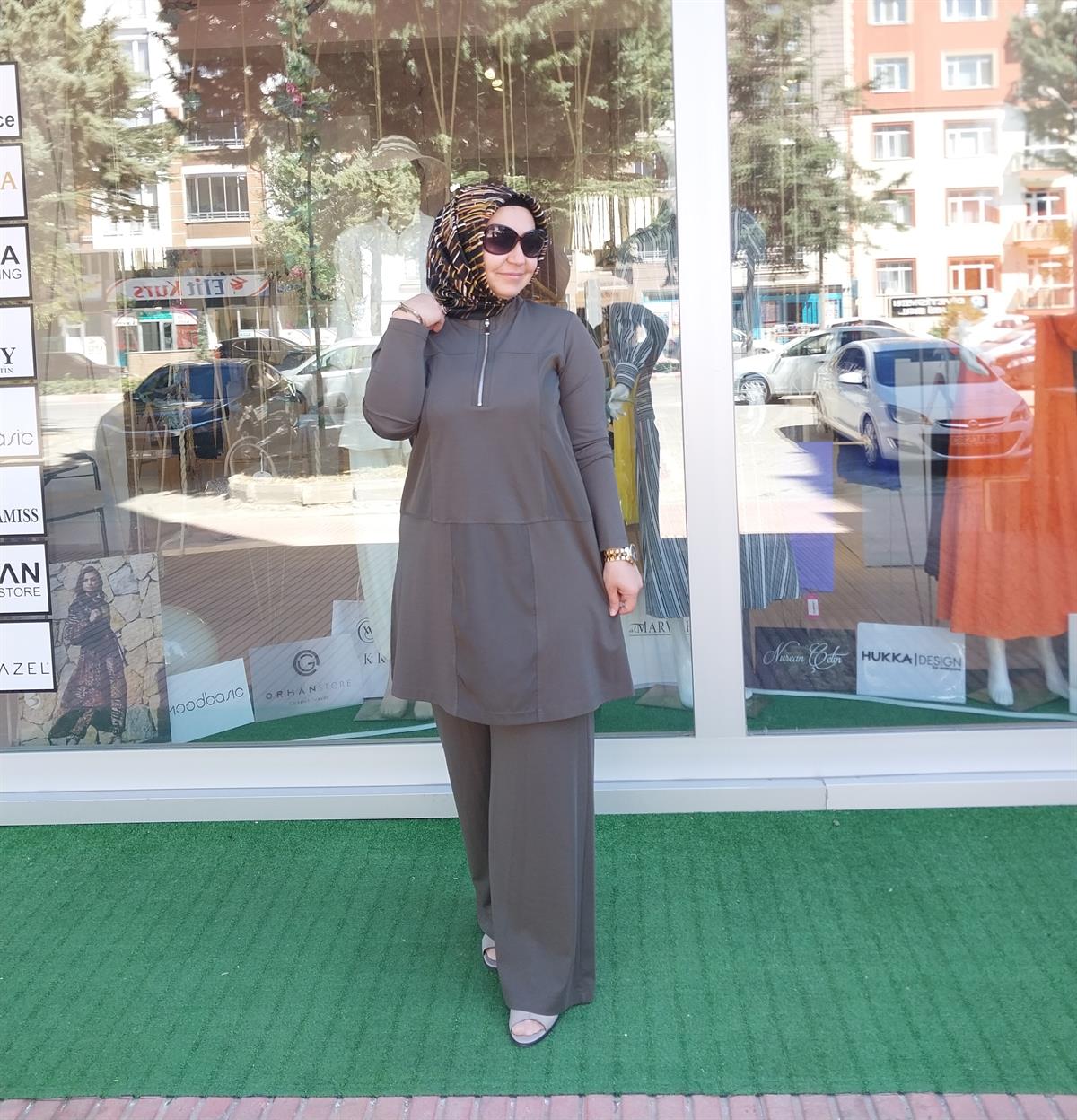 NURCAN ÇETİN PARAŞÜT DETAY BAMBU PANTOLONLU TAKIM HAKİ 24421