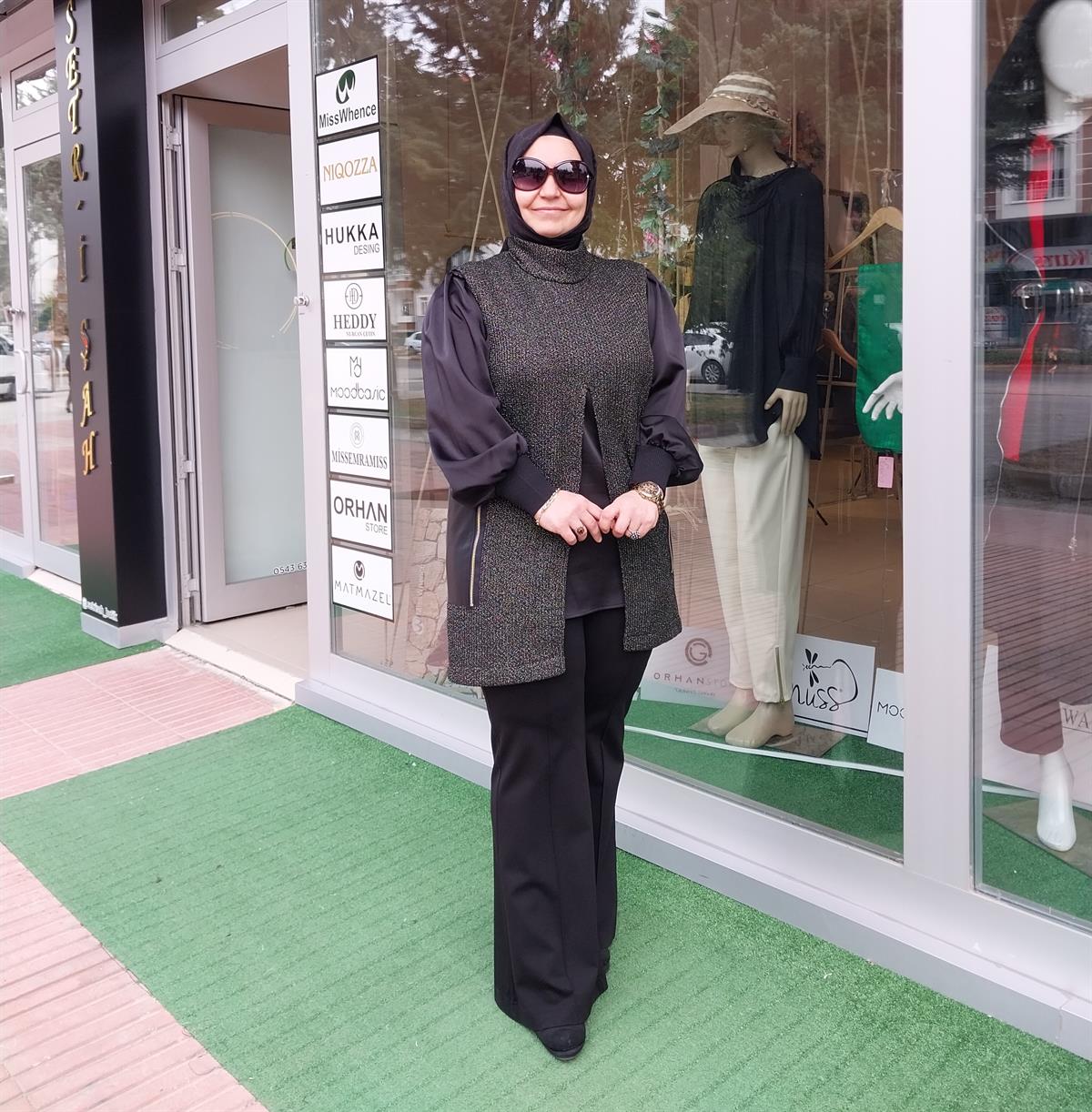 HUKKA DERİ FERMUAR DETAYLI TRİKO SÜVETER TAKIMLI TUNİK 23HK1077