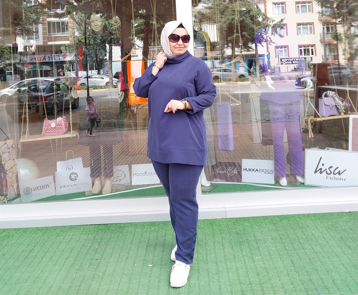 LİSA EXCULİSİVE BENNETT LACİVERT PANTOLONLU TAKIM 2027