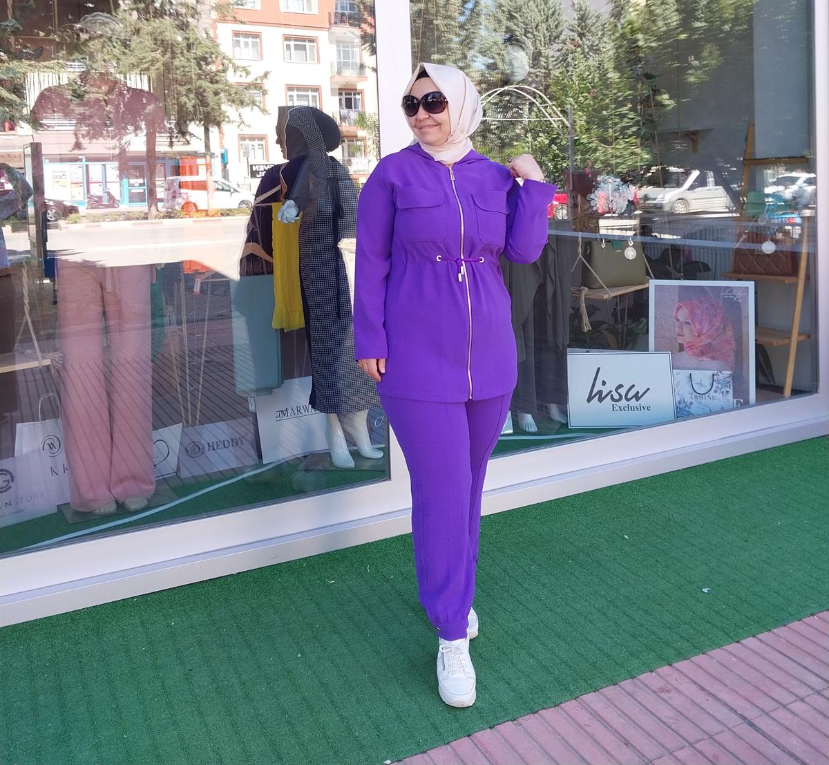 LİSA EXCULUSİVE MİNELLA MOR PANTOLONLU TAKIM 2053