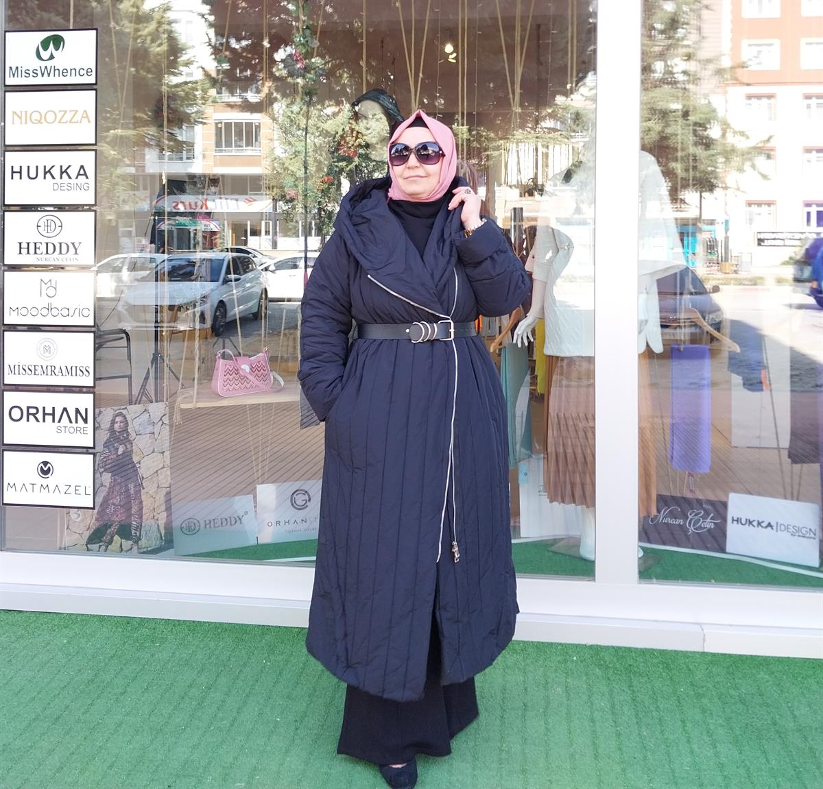 Misswhence Kemerli Şişme Pardesü Mont Siyah 34525