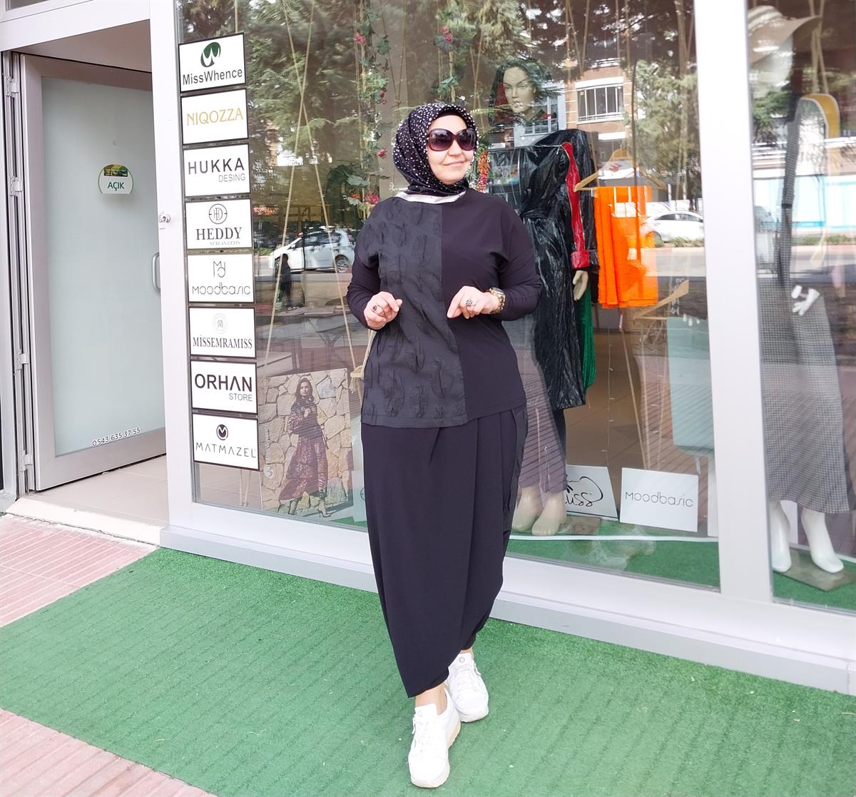 NURCAN ÇETİN KABARTMA DOKULU ŞALVAR TAKIM SİYAH 24408
