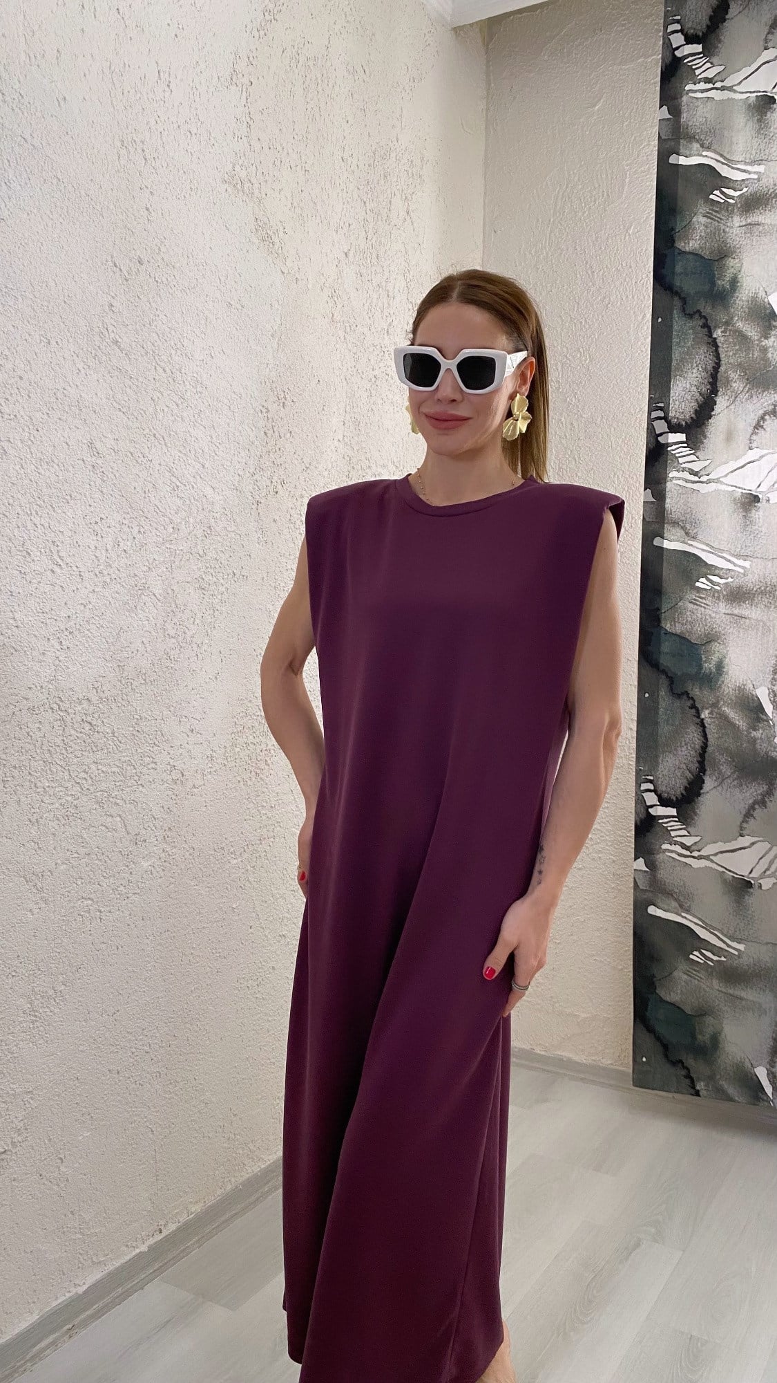 YENİ SEZONPremium Bordo Bisiklet Yaka Vatkalı Modal Elbise