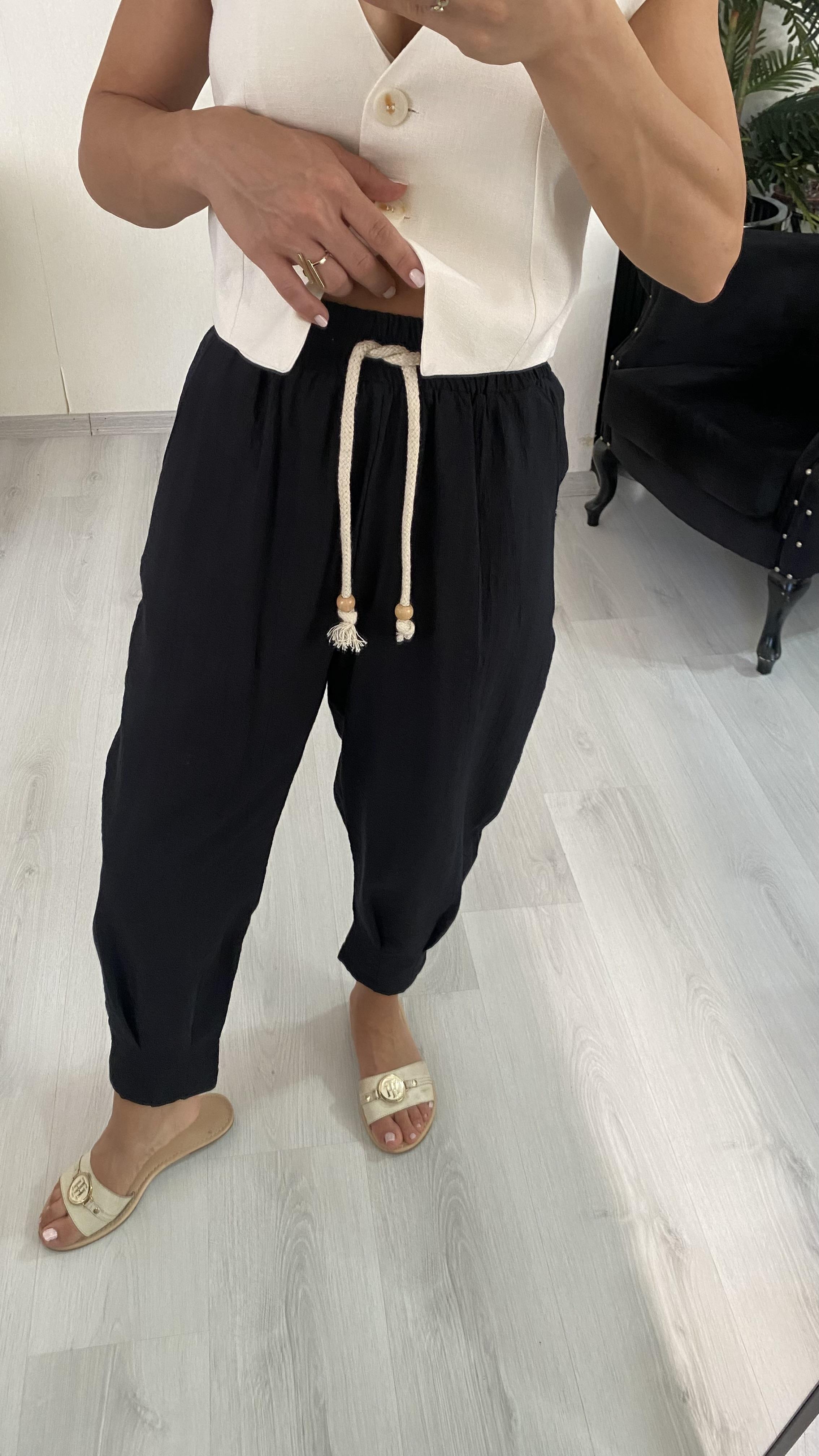 YENİ SEZONPremium Paça Pilili Bel Lastikli Pantolon