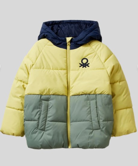 Benetton Erkek Bebek Kontrast Mont 1-6 Yaş SARI
