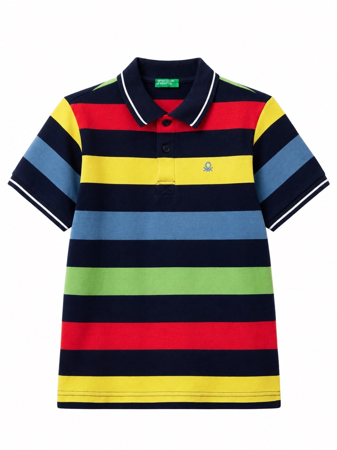Benetton Erkek Çocuk Renkli Çizili T-shırt ÇOK RENKLİ