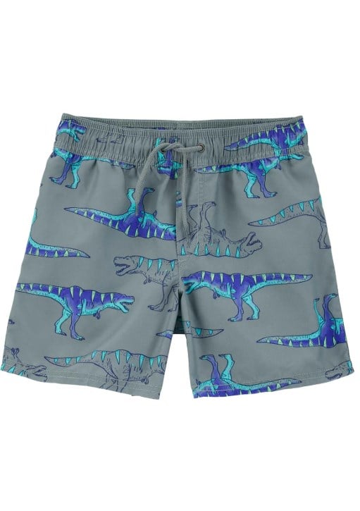 Carters Erkek Çocuk Neon Dinazor Baskı Mayo Şort 6 Yaş HAKİ