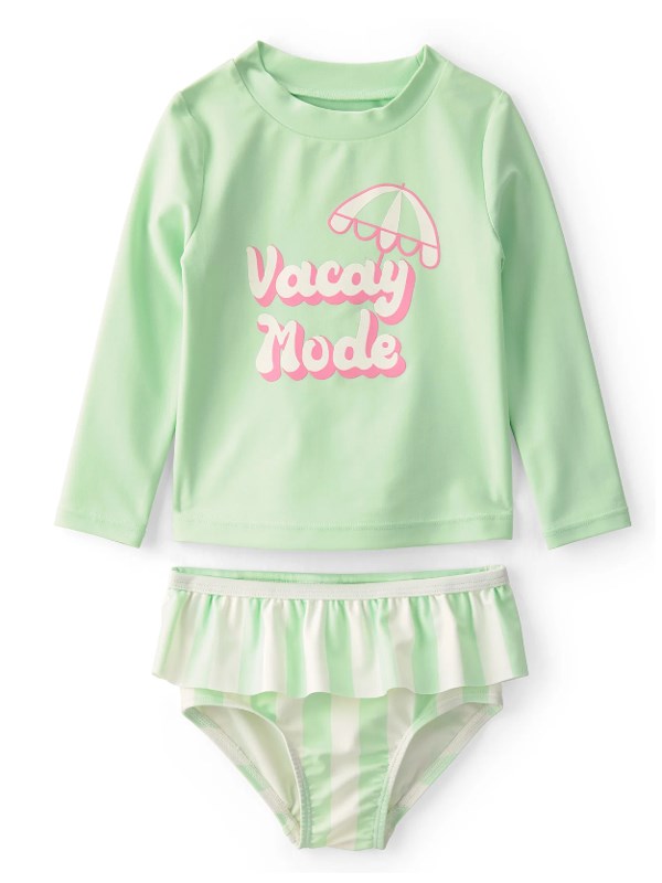 Carters Kız Bebek  Güneş Koruyucu Mayo Set 6 Ay-24 Ay SU YEŞİLİ