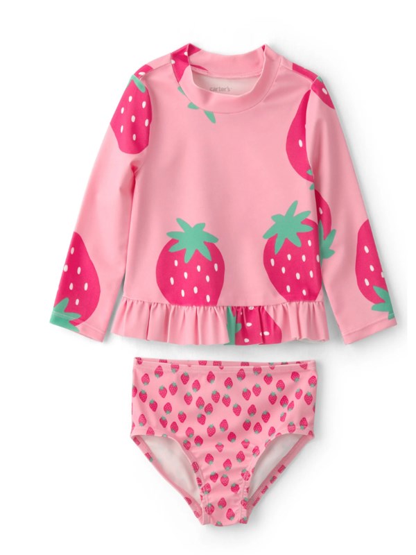 Carters Kız Bebek Güneş Koruyucu Mayo Set 6 Ay-24 PEMBE