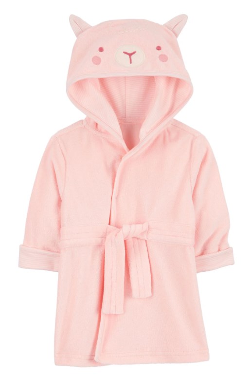 Carters Kız Bebek Kapüşonlu Bornoz 9 Ay PEMBE