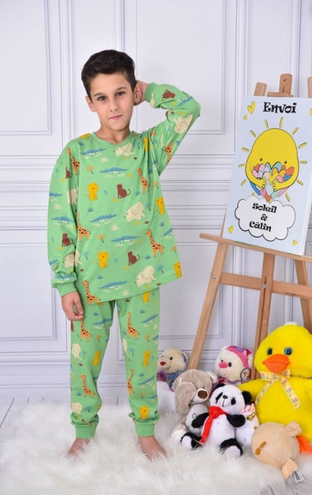 ERKEK ÇOCUK ANİMAL BASKI  PİJAMA TAKIMI  GK313