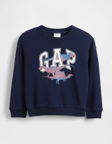 Gap Erkek Bebek Dinazor Baskı İçi Şardonlu Sweatshirt 6 Ay - 5 YAŞ LACİVERT