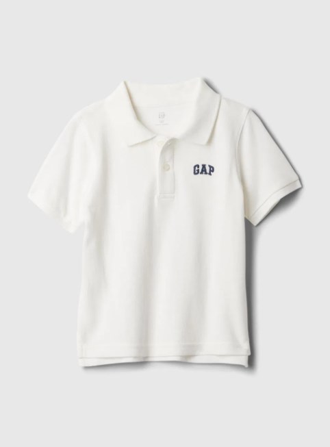 Gap Erkek Bebek Gömlek Yaka Basic Tişört 6 Ay - 5 Yaş EKRU